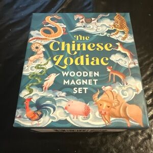 The Chinese Zodiac Wooden Magnet Set - Multicolor